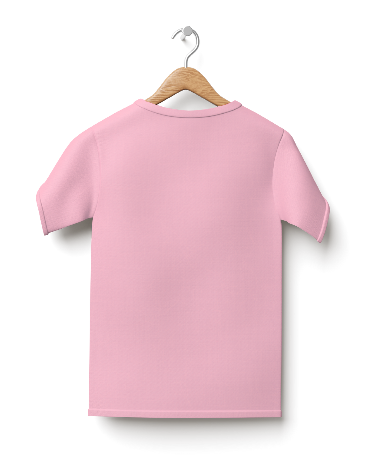 Slightly Oversize Pink T-Shirt without Back Design Mock-Up