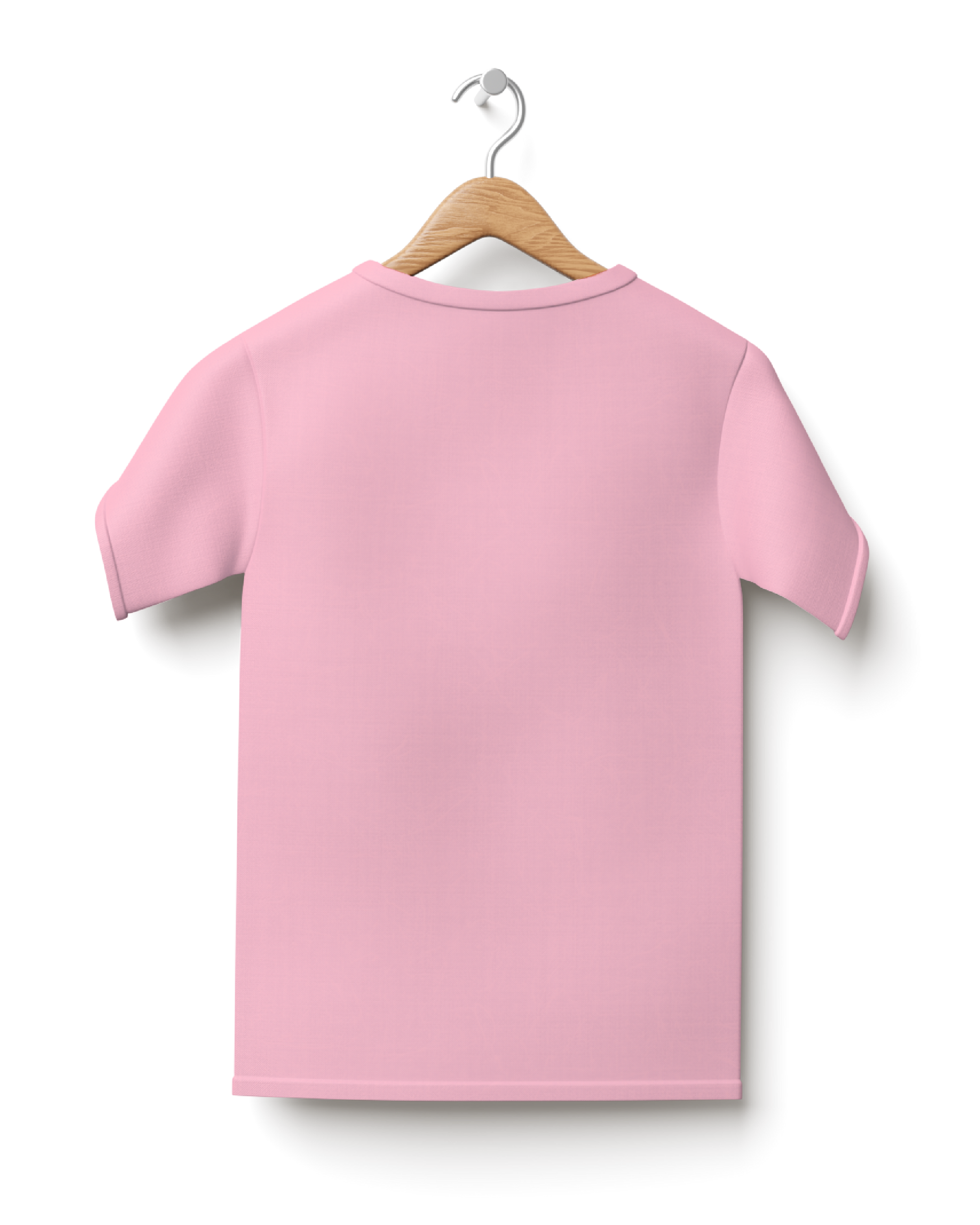 Slightly Oversize Pink T-Shirt without Back Design Mock-Up