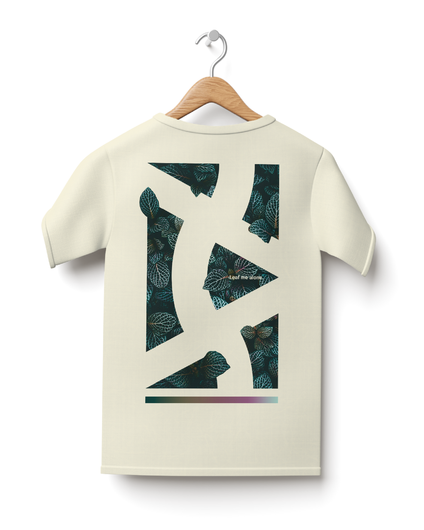 Slightly Oversize Off-White T-Shirt with Back Design Mock-Up