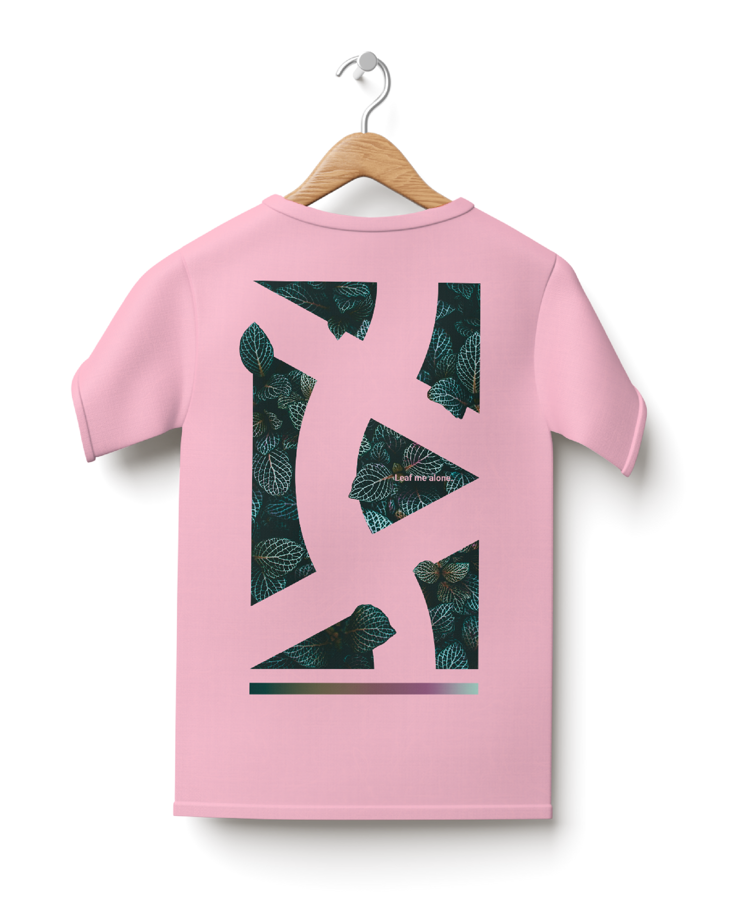 Slightly Oversize Pink T-Shirt with Back Design Mock-Up