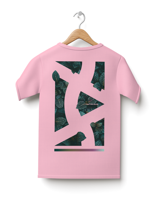 Slightly Oversize Pink T-Shirt with Back Design Mock-Up