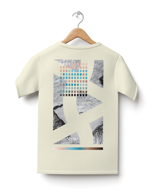 Slightly Off-white Oversize T-Shirt with Back Design Mock-Up